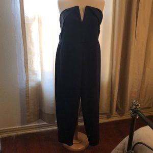 ASOS Curve Navy Bandeau Romper